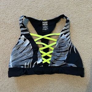 Victoria’s Secret PINK Neon Lace Up Sports Bra